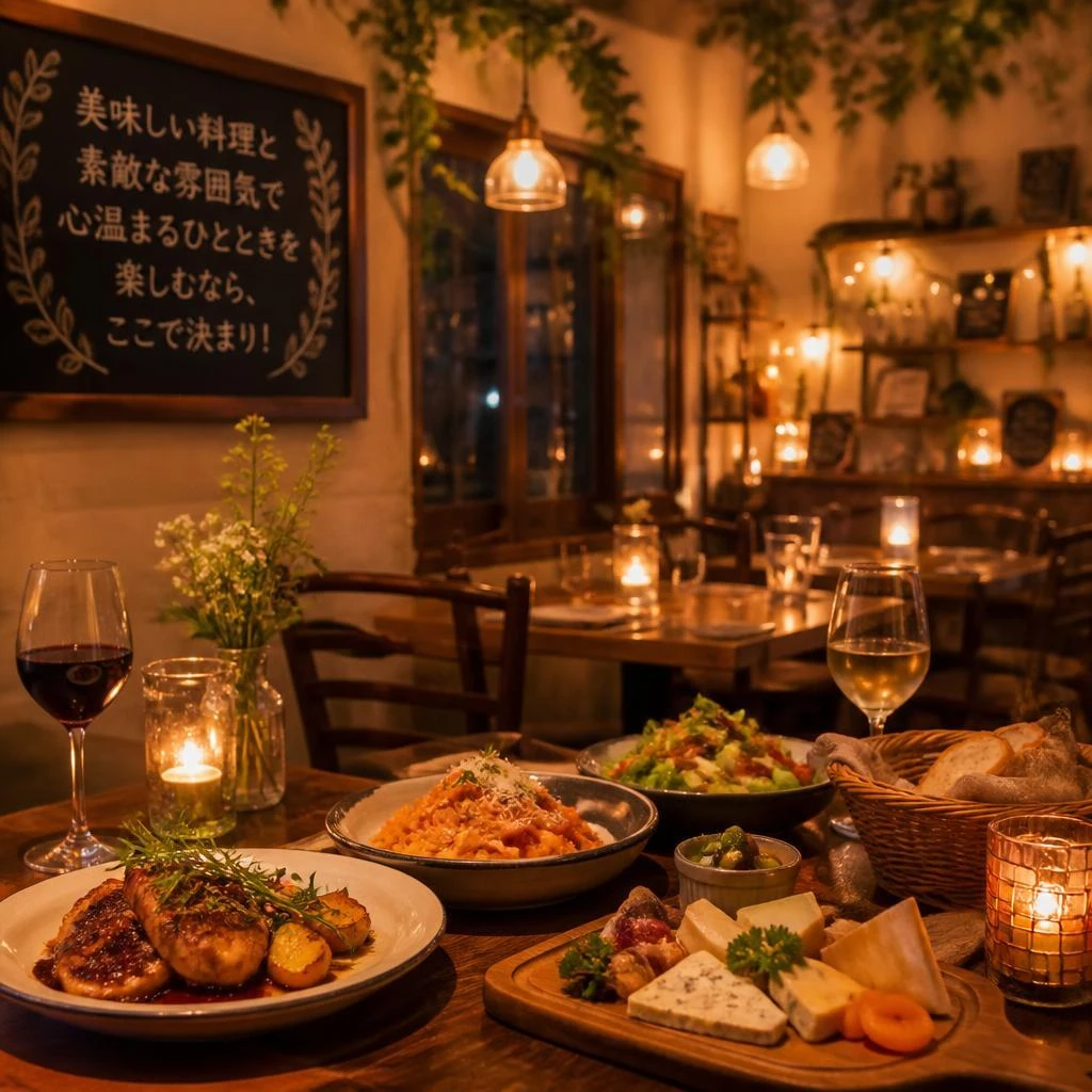 美味しい料理と素敵な雰囲気で心温まるひとときを楽しむなら、ここで決まり！
