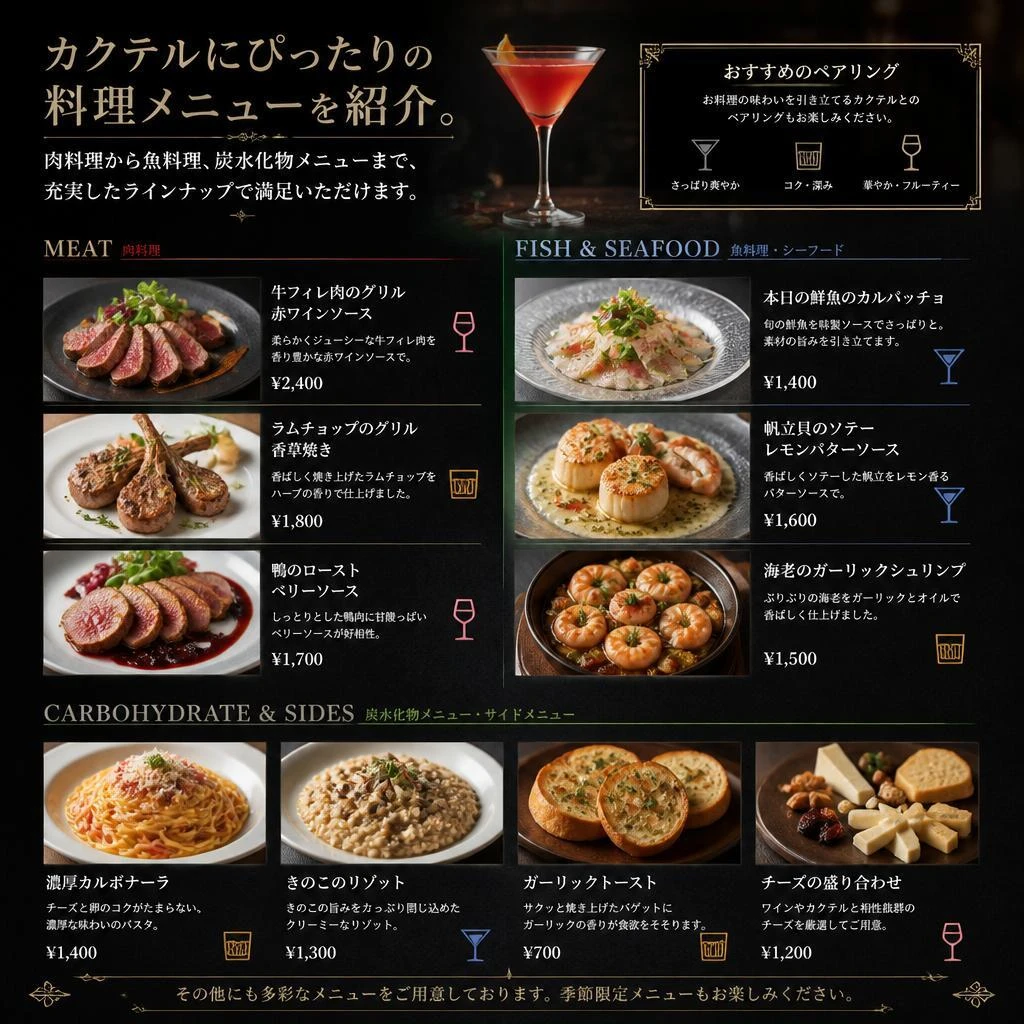 絶品料理とのマリアージュ
