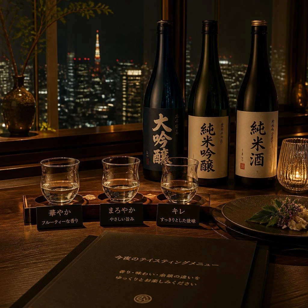 深夜のひとり飲み、日本酒テイスティングで特別な体験を