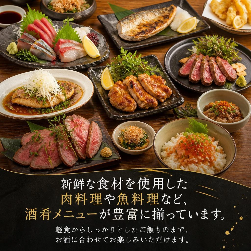 バラエティ豊かな酒肴メニュー