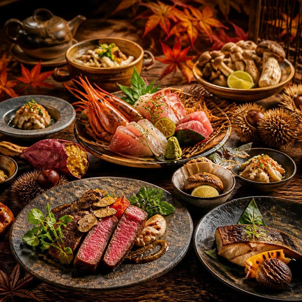 秋の味覚を堪能する